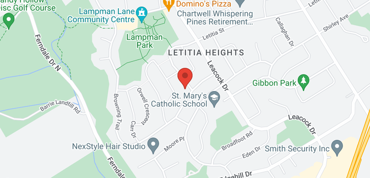 map of 258 LETITIA Street
